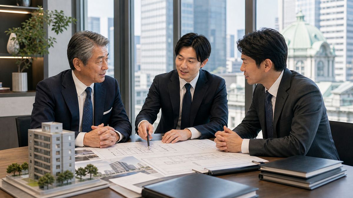 日本橋周辺の不動産保有会社・店舗ビル承継を想定したM&A事例のアイキャッチ